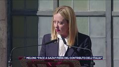 Meloni: "Pace a Gaza? Fiera del contributo dell'Italia"