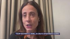 "Trump non merita il nobel, ha creato dipartimento guerra"