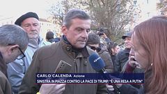 Sinistra in piazza contro la pace di Trump