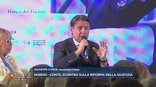 Carlo Nordio e Giuseppe Conte a confronto