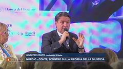 Carlo Nordio e Giuseppe Conte a confronto