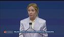 Giorgia Meloni all'assemblea generale di Confindustria