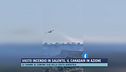 Vasto incendio in Salento, il canadair in azione