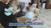 Neonata rapita a Cosenza, le immagini dell'arrivo a casa