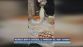 Neonata rapita a Cosenza, le immagini del baby shower