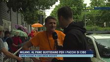 Milano, al Pane Quotidiano per i pacchi di cibo