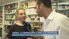 Firenze, la commerciante si ribella al rapinatore