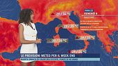 Le previsioni meteo per il week end