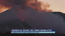 Incendio sul Vesuvio, tre i fronti ancora attivi