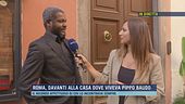 Roma, davanti alla casa dove viveva Pippo Baudo