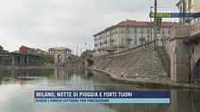 Milano, notte di pioggia e forti tuoni