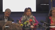 La conferenza stampa dei parlamentari rientrati in Italia