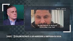 Cicalone picchiato, il suo aggressore lo sbeffeggia sui social