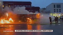 Ultim'ora: bus in fiamme in Svizzera, morti e feriti