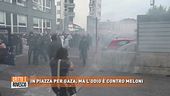 In piazza per Gaza, ma l'odio è contro Meloni