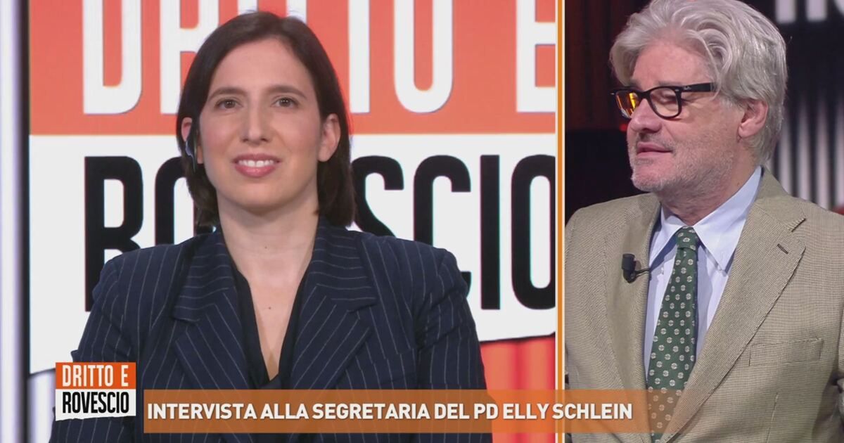 Dritto e rovescio: Intervista alla segretaria del Pd Elly Schlein Video