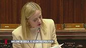 Meloni in aula, è scontro politico