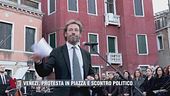 Venezi, protesta in piazza e lo scontro politico