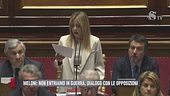 Meloni: "Non entriamo in guerra, dialogo con le opposizioni"