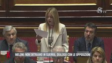 Meloni: "Non entriamo in guerra, dialogo con le opposizioni"