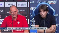 Allegri: "Leao è recuperato" - Conte: "Abbiamo problemi"