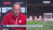 Allegri: "Per la Champions c'è da lottare...e stare zitti!"