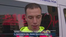 Bimbo caduto dalla finestra a scuola