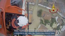 Meda, mamma e figlia salvate dall'esondazione