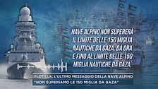 Flotilla, l'ultimo messaggio della nave Alpino