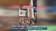 Roma, corteo pro Pal all'università Sapienza