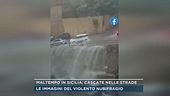 Maltempo in Sicilia, cascate nelle strade
