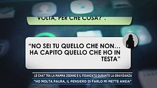 Le chat tra la mamma 25enne e il fidanzato durante la gravidanza