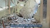 Masso sfonda il muro di una chiesa, paura nel comasco