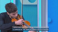 L'esibizione con il violino di Federico Nogarotto