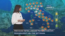 Previsioni meteo, ancora temperature miti
