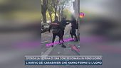 Sfonda la vetrina di un negozio, poi minaccia i passanti