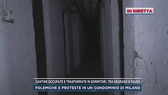 Dormitori improvvisati nelle cantine occupate, degrado e polemiche