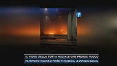 Il video della torta nuziale che prende fuoco