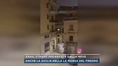 Enna, strade imbiancate dalla neve