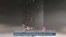 Abbondanti nevicate in Sardegna, a Desulo