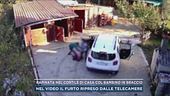 Rapinata nel cortile di casa col bambino in braccio