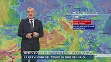 Meteo, pioggia vento e neve anche a basse quote