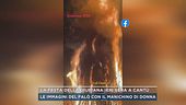 La festa della Giubiana ieri sera a Cantù