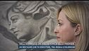Nell'affresco un volto simile alla premier
