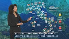 Meteo, maltempo con piogge abbondanti