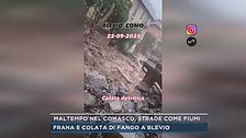 Maltempo nel Comasco, strade come fiumi