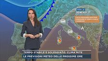 Tempo stabile e soleggiato, clima mite