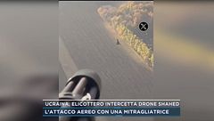 Ucraina, elicottero intercetta drone Shahed