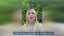 La premier Meloni dopo il risultato del referendum