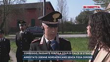 Correggio, passante ferito a colpi di falce in strada